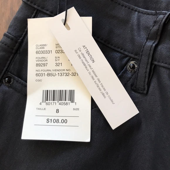 Melanie Lyne Coated black skinny pants NWT size 8 - Picture 3 of 7